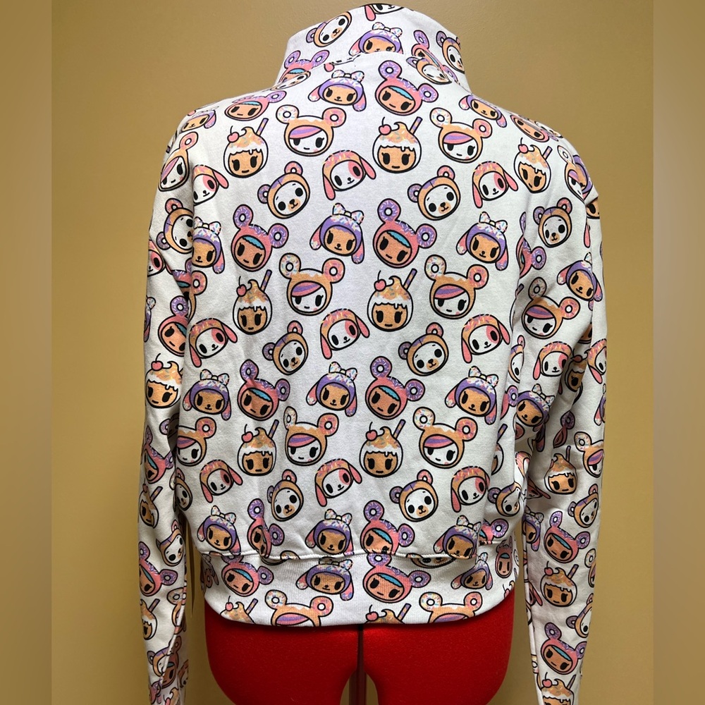 Tokidoki Cartoon Print Crop Top - Pink and Purple - Picture 7 of 11